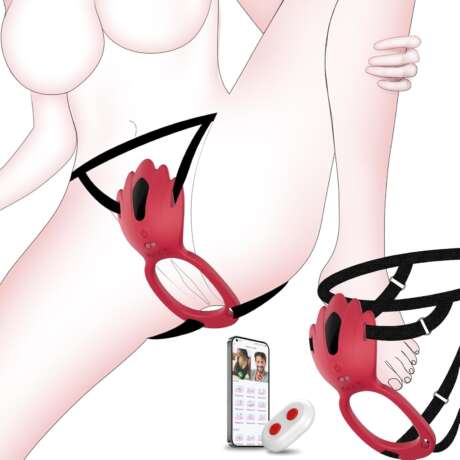Adult Sex Toys Wearable Panty Vibrator,Female Sex Toy with 9 Vibration Modes,Vibrating Penis Ring Clitoral Stimulator,Couple Sex Toy with APP & Remote Control Vibrators for...