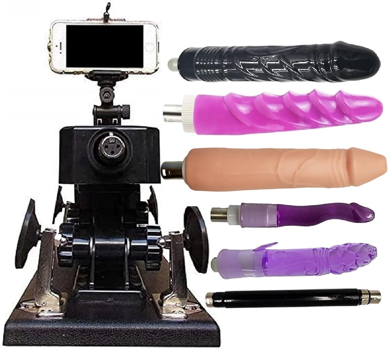 akkajj sex machine thrusting machine 3 xlr connector automatic telescopic dildos adult sex toys with phone holder speed angle adjustable for couples and solo play powerful push... AKKAJJ Sex Machine Thrusting Machine 3 XLR Connector Automatic Telescopic Dildos Adult Sex Toys with Phone Holder Speed Angle Adjustable for Couples and Solo Play Powerful Push...