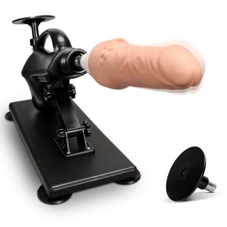 Amausen Heating & Vibrating Dildo Sex Machine with Suction Cup, Automatic Thrusting Device for G Spot & Anal Toys, Adult Sex Toy, 3XLR Connector