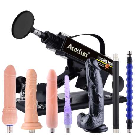 AUXFUN Sex Machine Love Machine Fuck Machine with Suction Cup Adapter,Automatic Dildo Machine Thrusting Machine with 3 XLR Connector,Fucking Machine Couple Sex Toys 8...