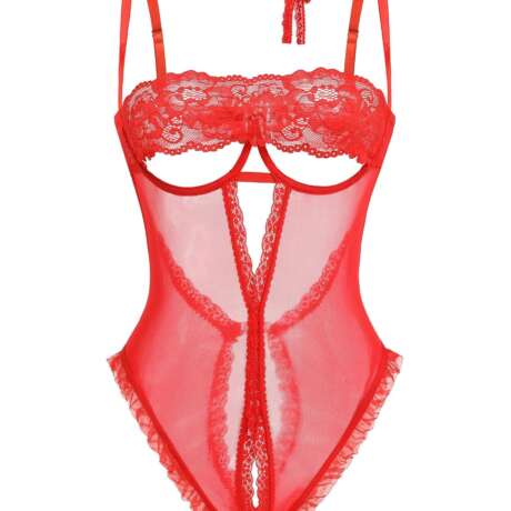 Avidlove Sexy Lingerie for Women Lace V Neck Teddy Lingerie One Piece Mini Bodysuit Exotic BabyDoll
