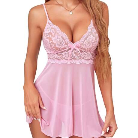 Avidlove Women Lingerie Lace Babydoll Strap Chemise Halter Teddy V Neck Sleepwear