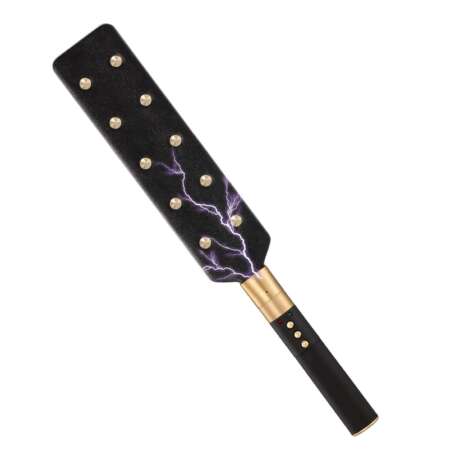 GURIDO Electric Shock Leather Paddle BDSM Props sm Torture Equipment sm Supplies Leather Beat Training Hand Beat BDSM Electric Shock Beat Ass SM Adult Sex Toys BDSM Adult Fetish...