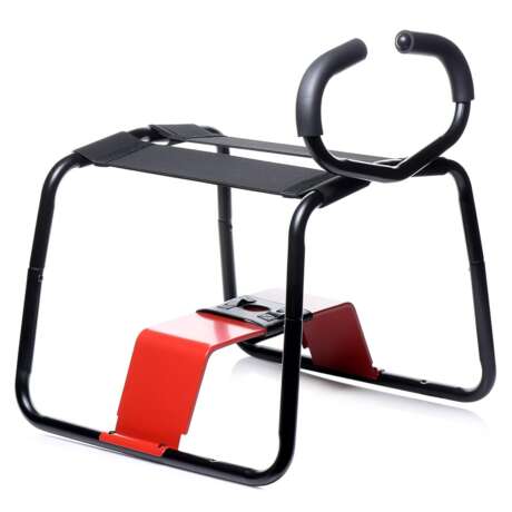 LoveBotz EZ-Ride Bangin Bench with Handles â€“ BDSM Compatible Sex Bench/Sex Chair for Men, Women & Couples Sturdy Steel Frame, Elastic Straps, Suction Cup Dildo Mount