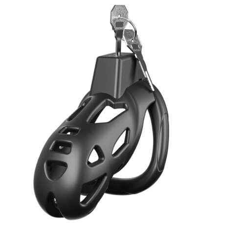 Male Chastity Cage, Large Chastity Device with 5 Sizes Rings and Invisible Lock for Man Penis Exercise Bondage Gear & Accessories Lightweight Adult Sex Toys