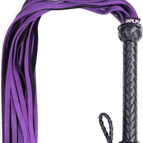 Premium Purple Leather Flogger for Couples â€“ Deluxe BDSM Whip for Sensual Play, Erotic Exploration & Fetish Adventures â€“ Adjustable Sensation Control Accessory