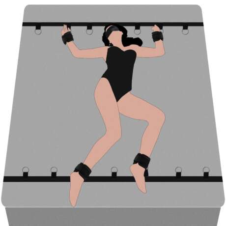 Sex Bondage BDSM Kit, Under King/Queen Bed Restraints Set with Adjustable Hand Cuffs Ankle Cuff, Sex Restraints Straps Adult Sex Toys Bondage Gear & Accessories for Couples Sex...