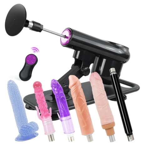 Sex Machines ZUKABAKTO Thrusting Machine Sex with 3XLR Attachments Sex Machine Remote Control Thrust Sex Toy Machine&Device 2.2 inches Pumping Distance Dildo Machine Realistic...