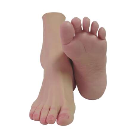 Silicone Female Model Feet,Realistic Life Size Fake Foot Jewerly Sandal Shoe Sock Display Art Sketch Mannequin